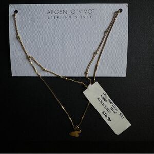 ARGENTO VIVO Sterling Silver Butterfly Layering Necklace in Gold Plate